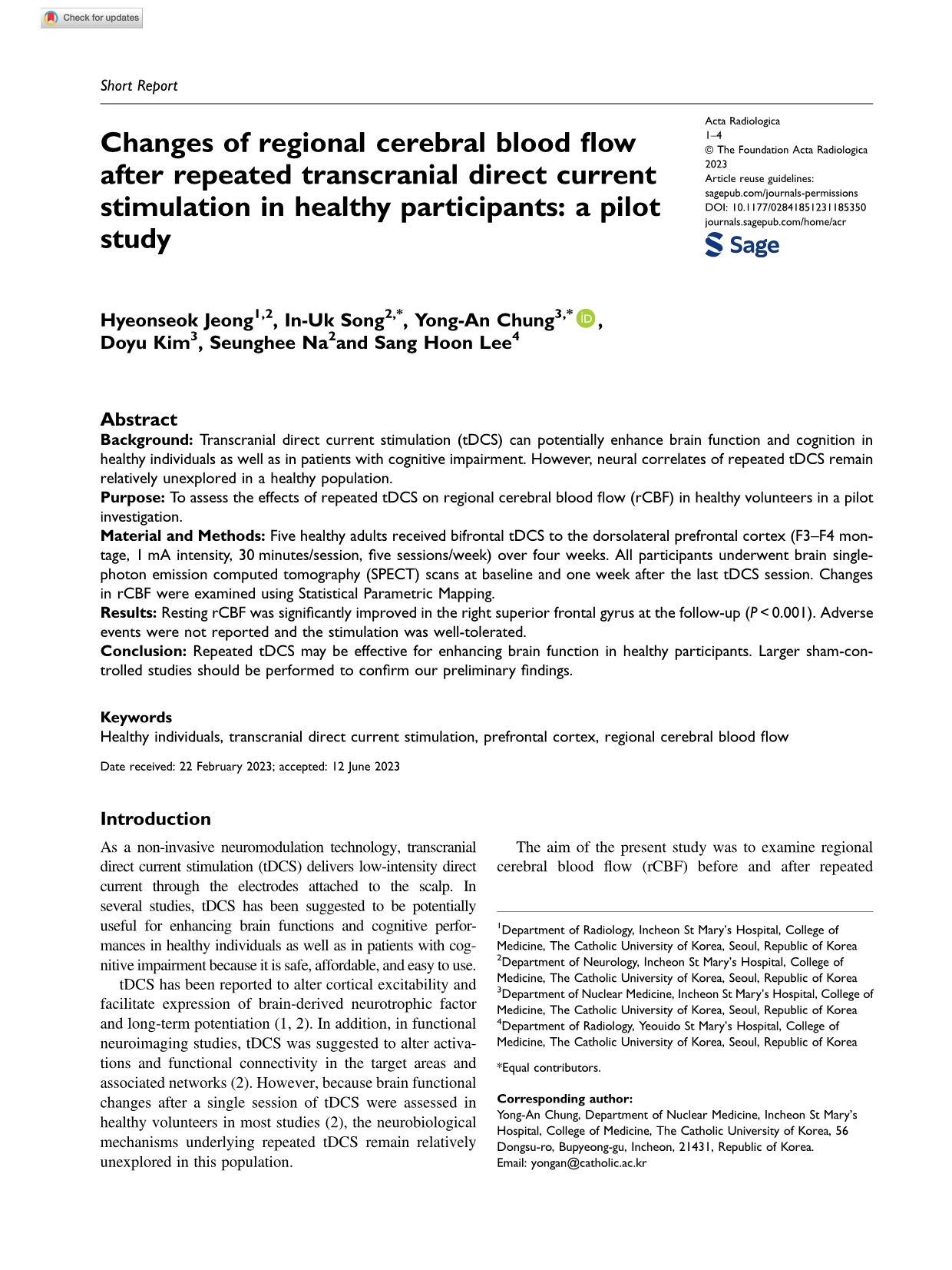 [2023.08.18] Watson & Company publishes research on brain blood flow changes in SCI journal
